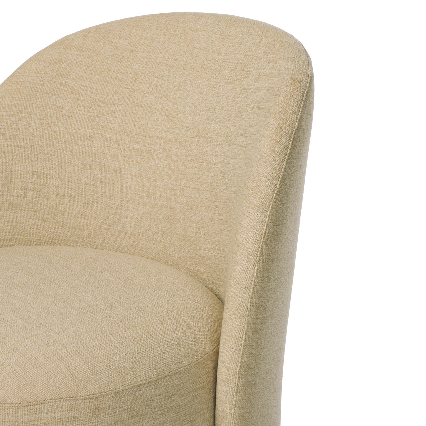 Upholstered Alessi Buff close up chair back view