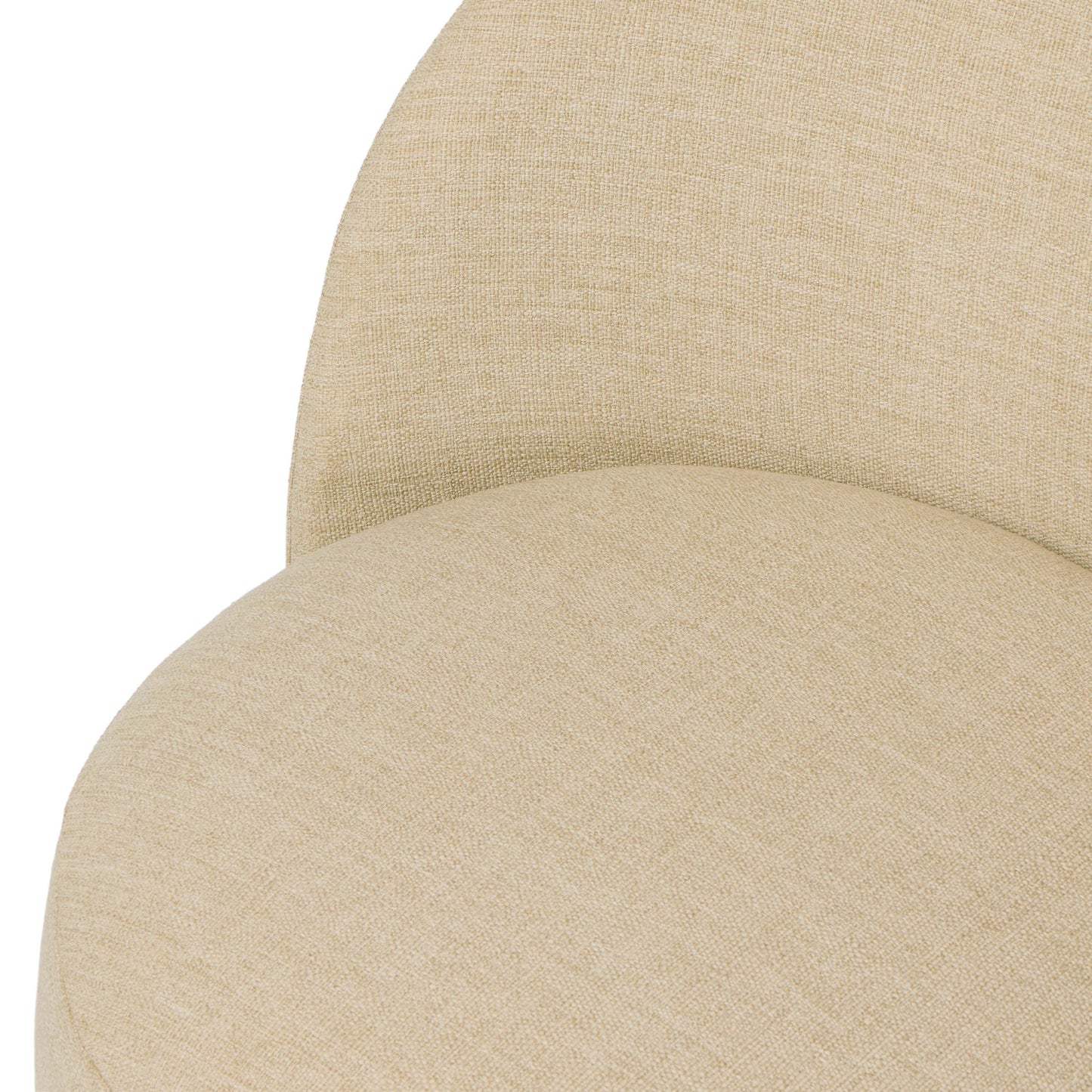 Upholstered Alessi Buff close up of seat