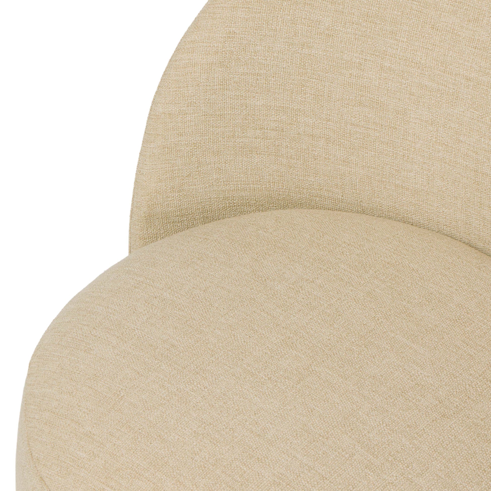 Upholstered Alessi Buff close up of seat