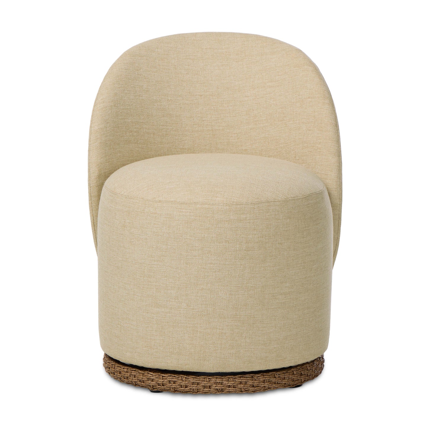Randie Outdoor Dining Chair in Upholstered Alessi Buff front view