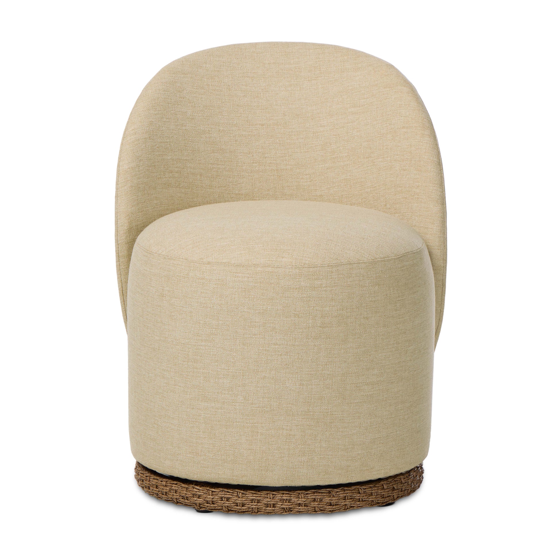 Randie Outdoor Dining Chair in Upholstered Alessi Buff front view
