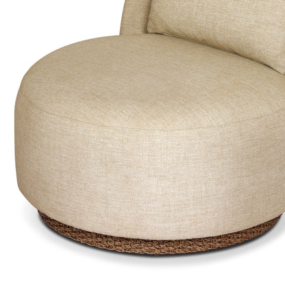 Upholstered Alessi Buff close up chair seat view