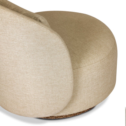 Upholstered Alessi Buff angled back view