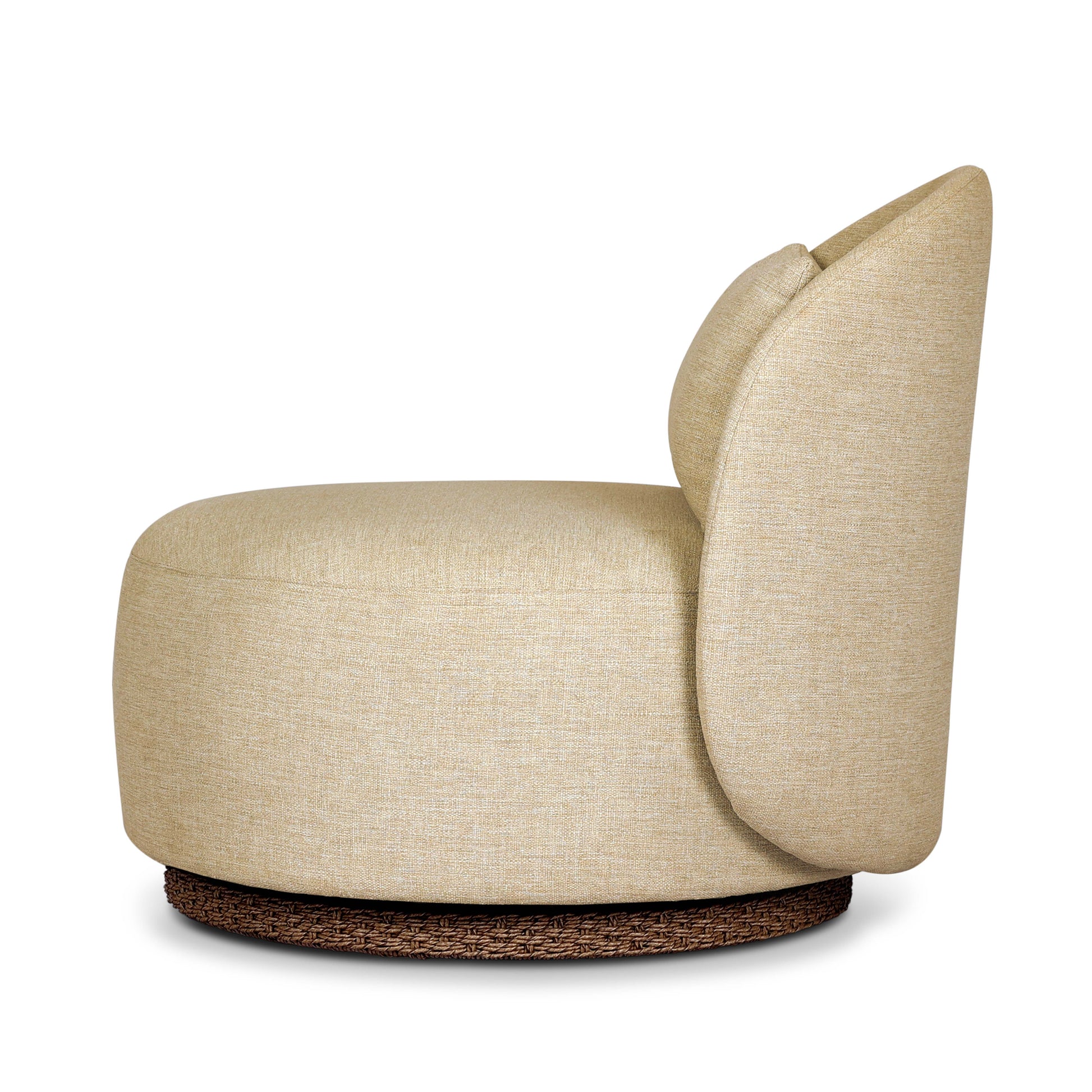 Upholstered Alessi Buff side profile view