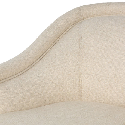 Haley Chaise close up of curved seat detailing