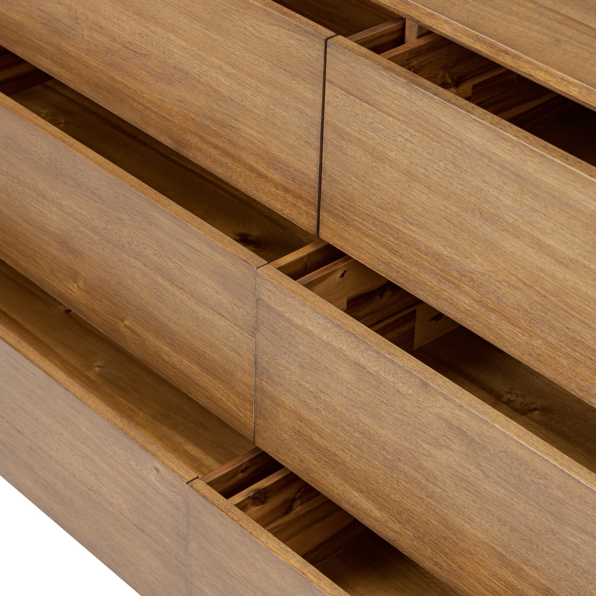 Paloma 6 Drawer Dresser drawers up close shown open