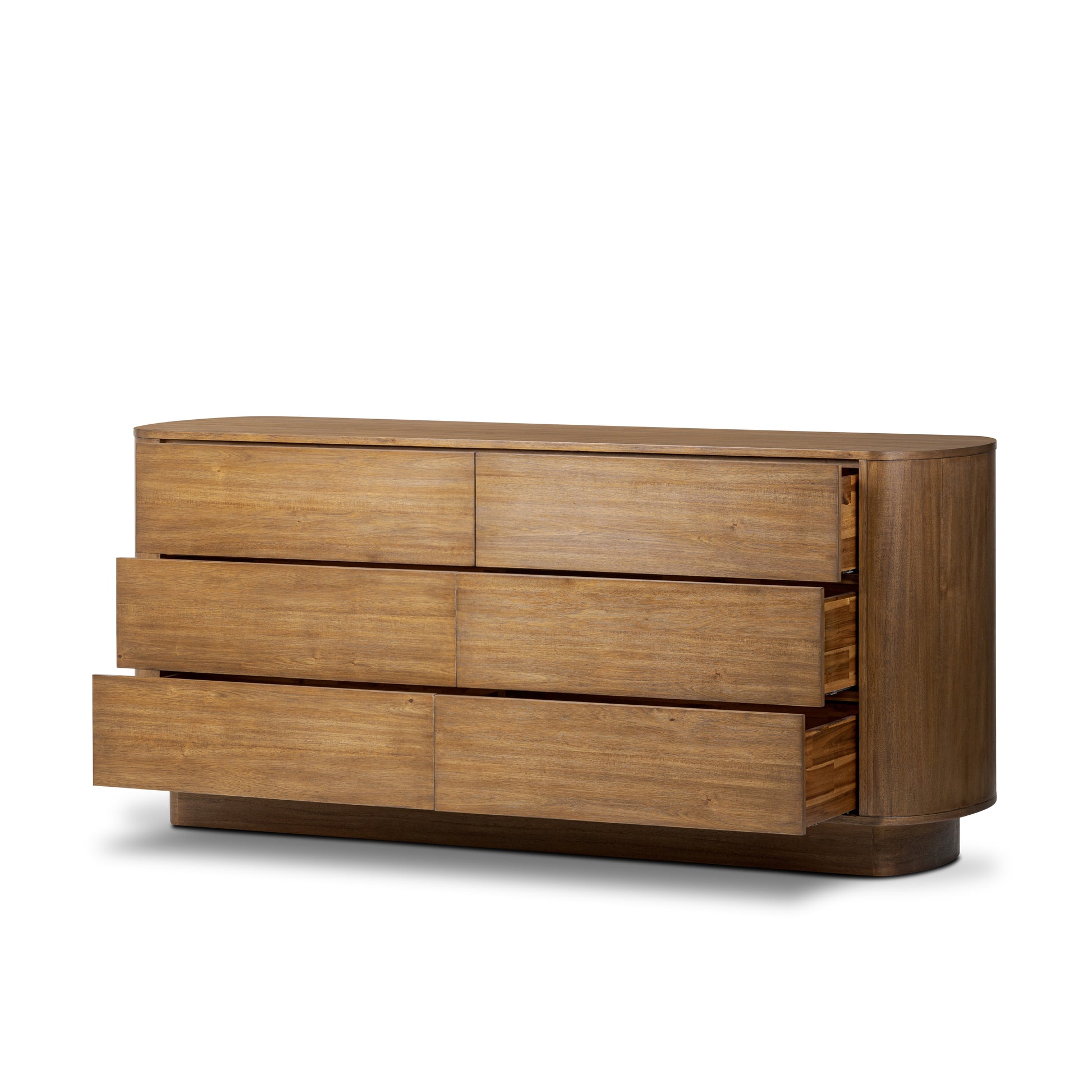 Paloma 6 Drawer Dresser shown with drawers open