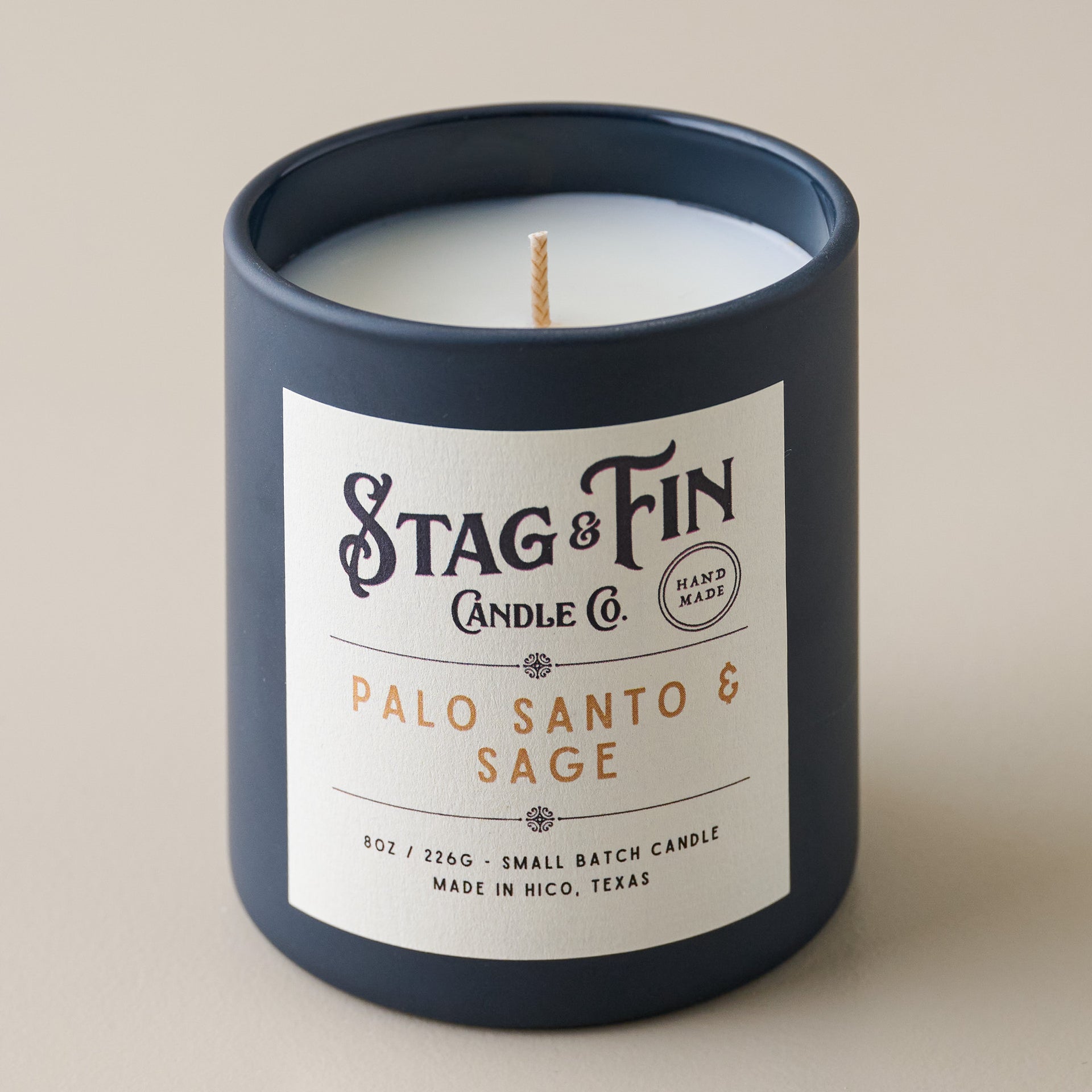 Stag and Fin Palo Santo Sage Candle – Magnolia