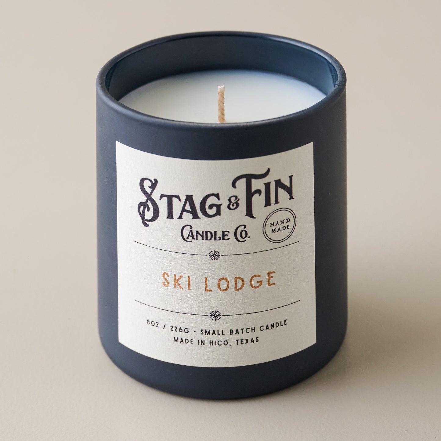 Stag and Fin Ski Lodge Candle