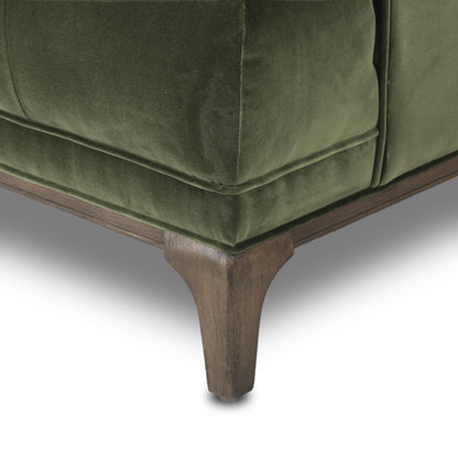 78" Sapphire Olive Venvet Elsie Sofa leg