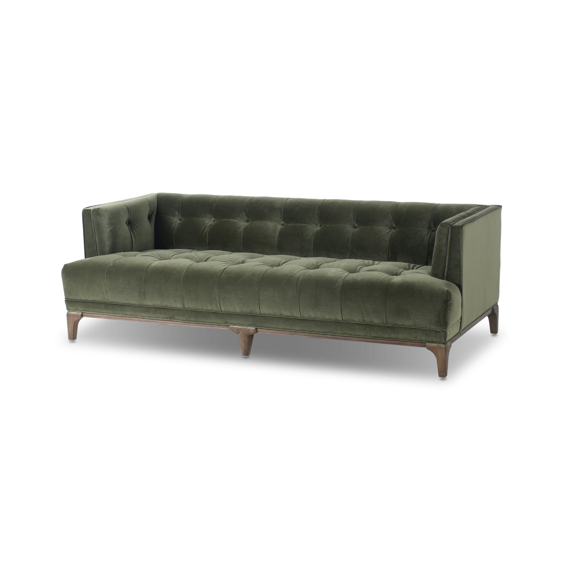 78" Sapphire Olive Venvet Elsie Sofa