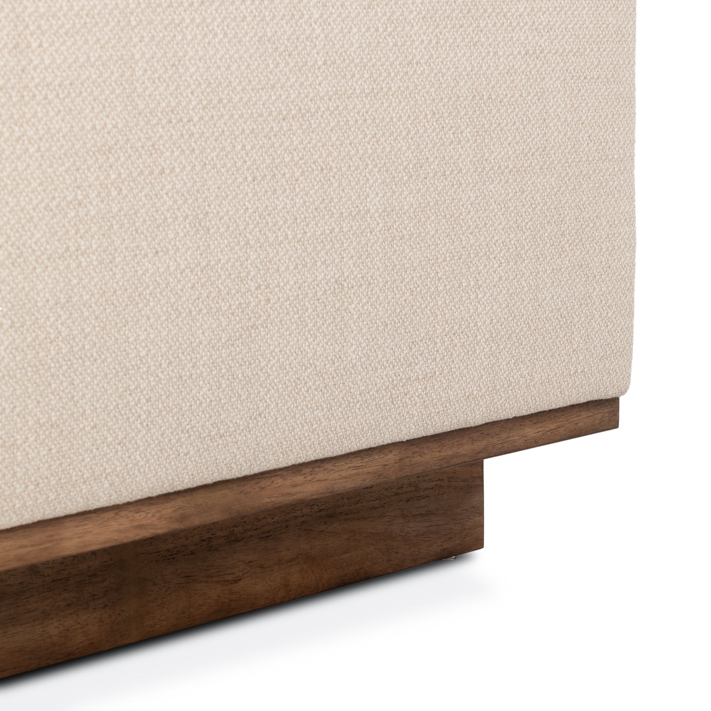 Irving Taupe dark wood base angled view