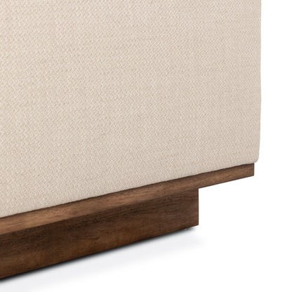 Irving Taupe dark wood base angled view