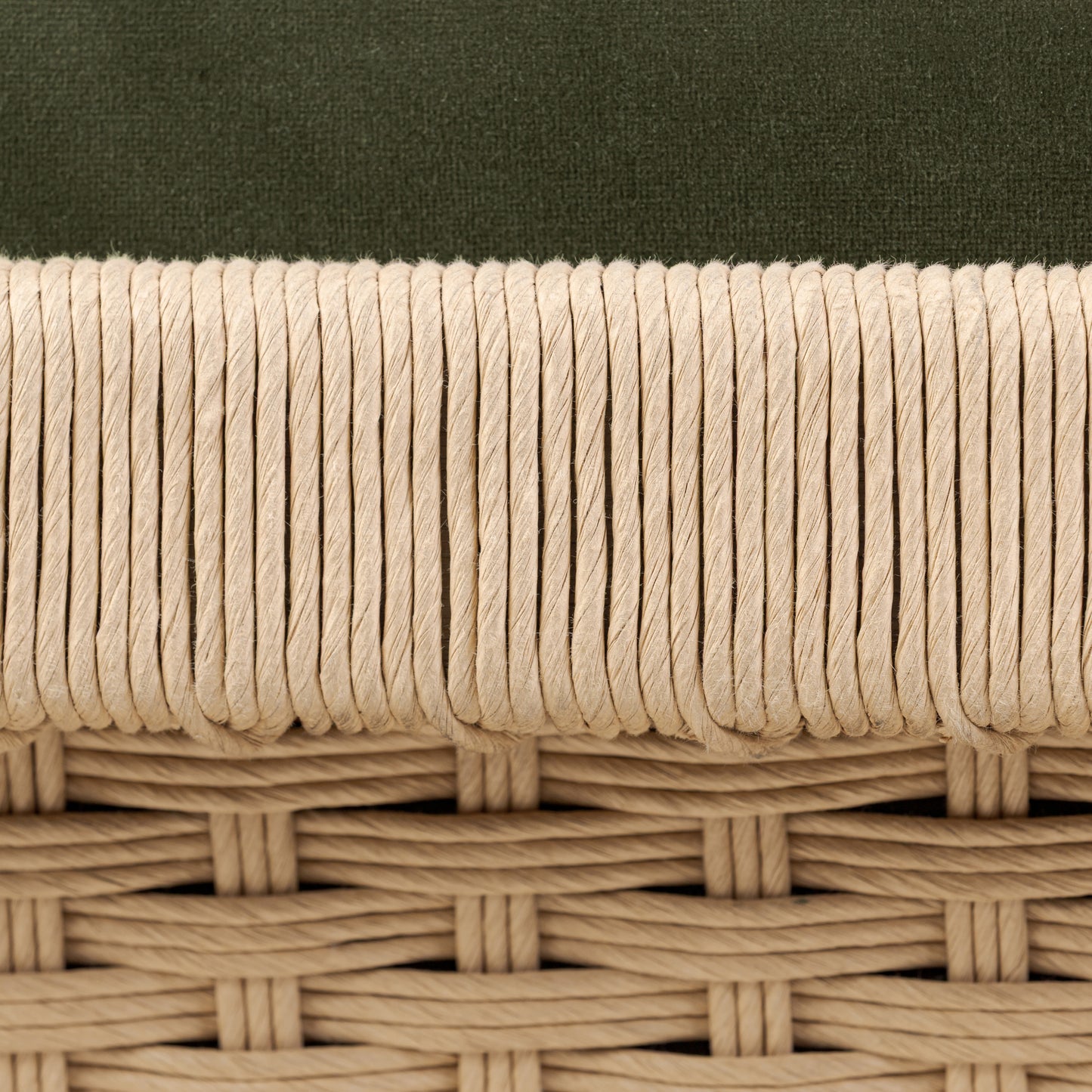 Baldwin Chair close up view of rope material on chair