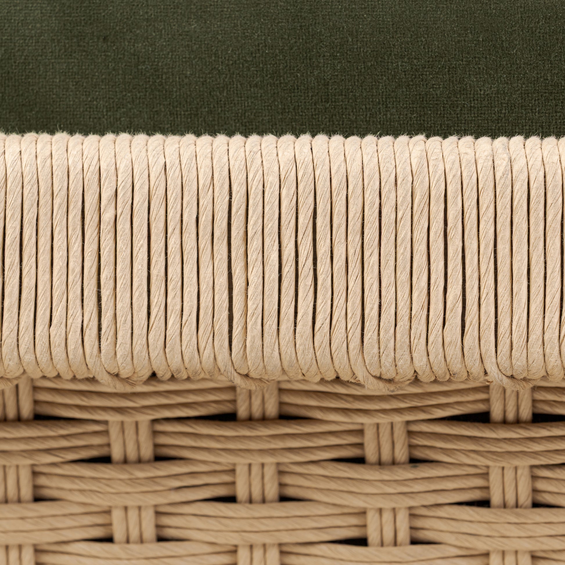 Baldwin Chair close up view of rope material on chair