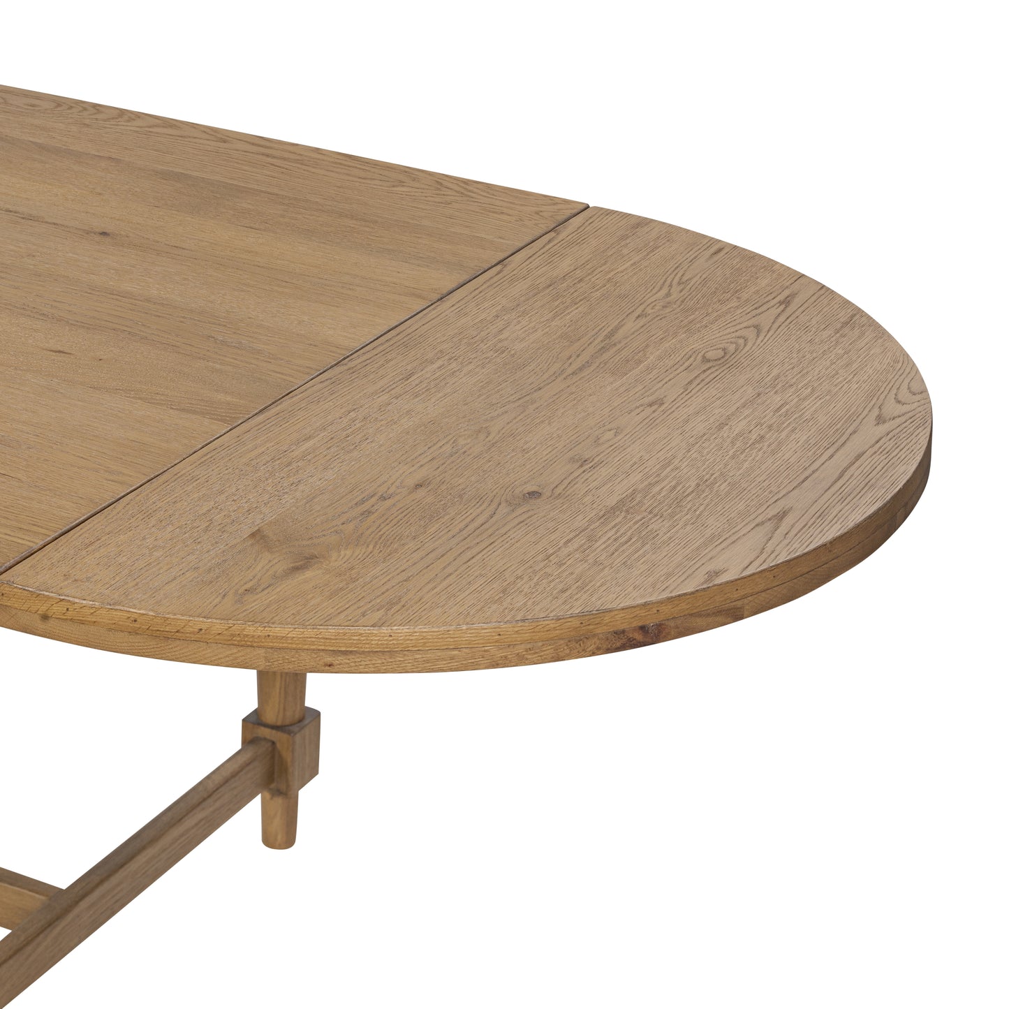 Beau Oval Extension Dining Table end shown extended
