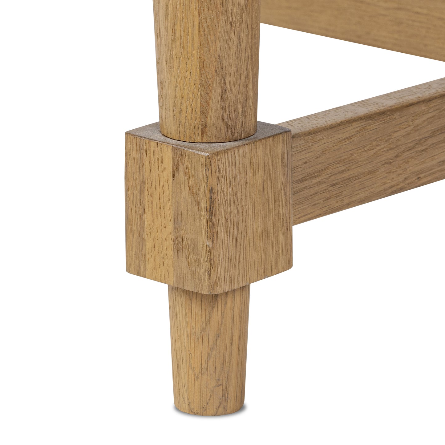 Beau Oval Extension Dining Table leg up close