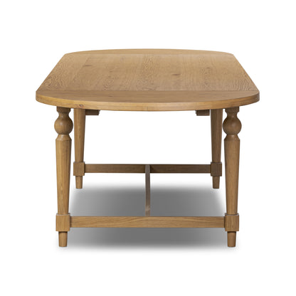 Beau Oval Extension Dining Table end view