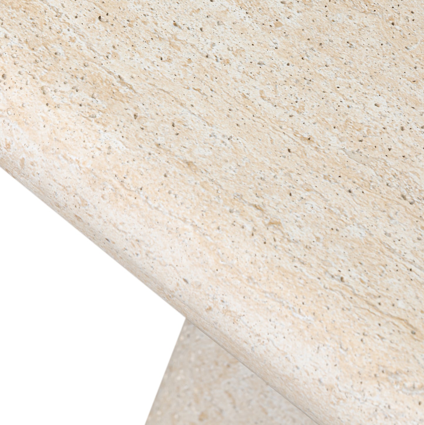 Leander Outdoor End Table close up view of concrete texture