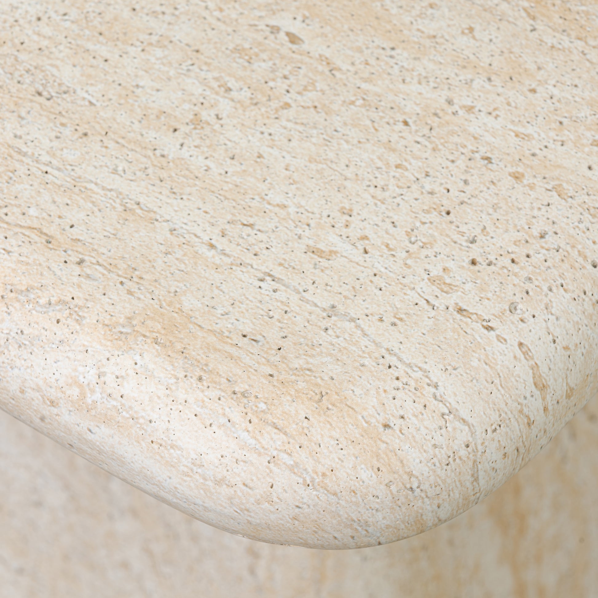 Leander Outdoor End Table angled zoomed in corner view 2