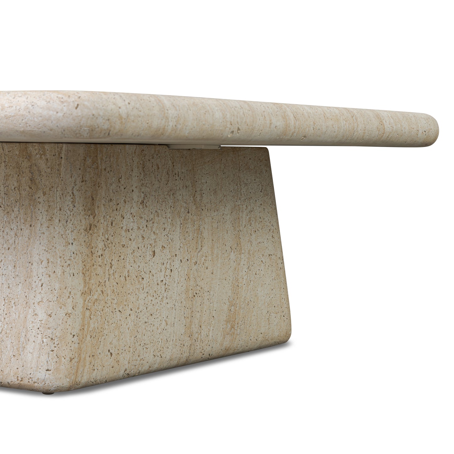 Leander Outdoor Coffee Table close up view of base