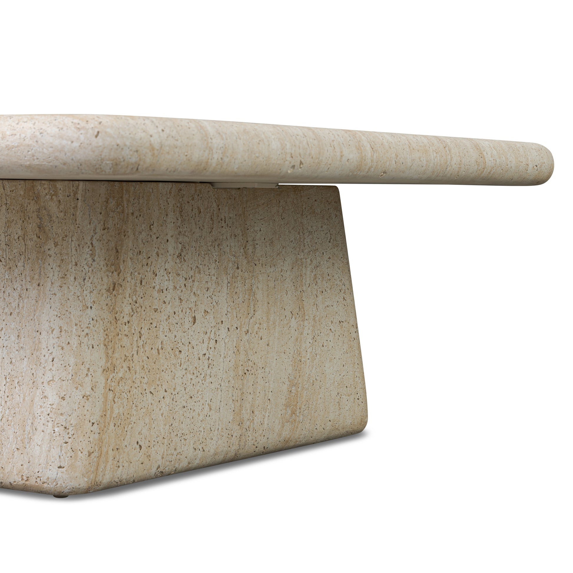 Leander Outdoor Coffee Table close up view of base