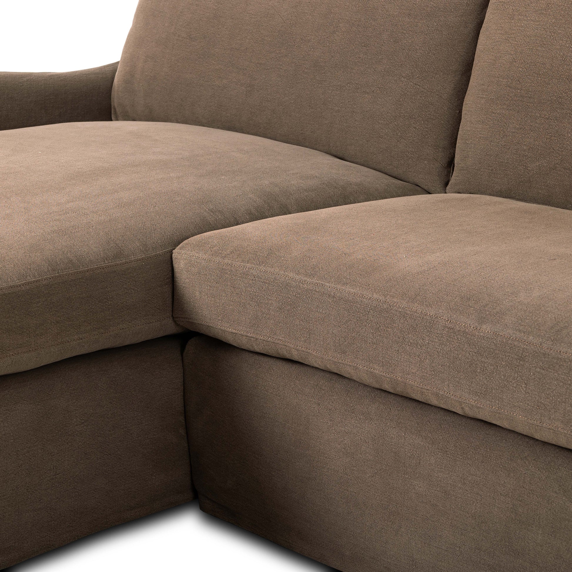 Sabine Two-Piece Sectional (left) close up seating 