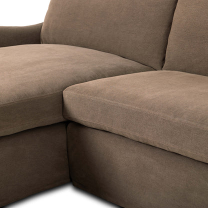 Sabine Two-Piece Sectional (left) close up seating 