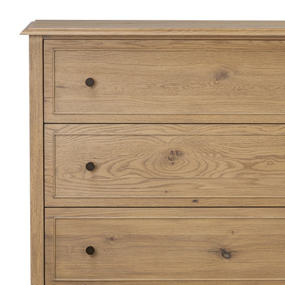 Hamilton Tall Chest close up view of drawer knobs