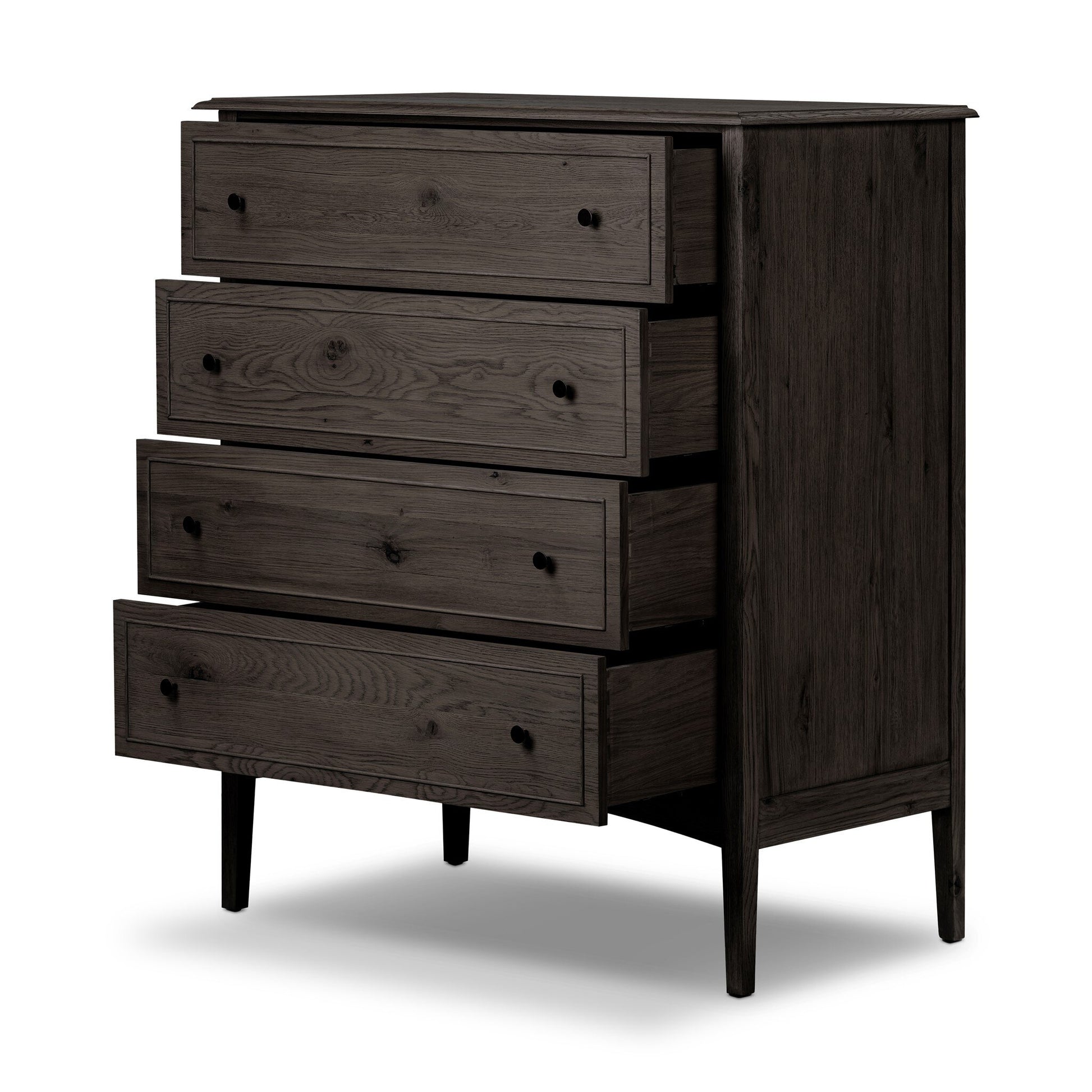 Smoked Black drawers opened view