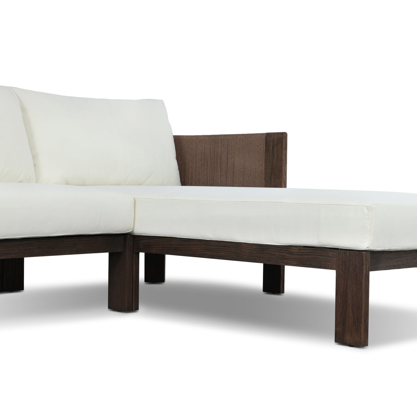 Adrian Outdoor Sectional (Right) close up view of sectional furniture piece