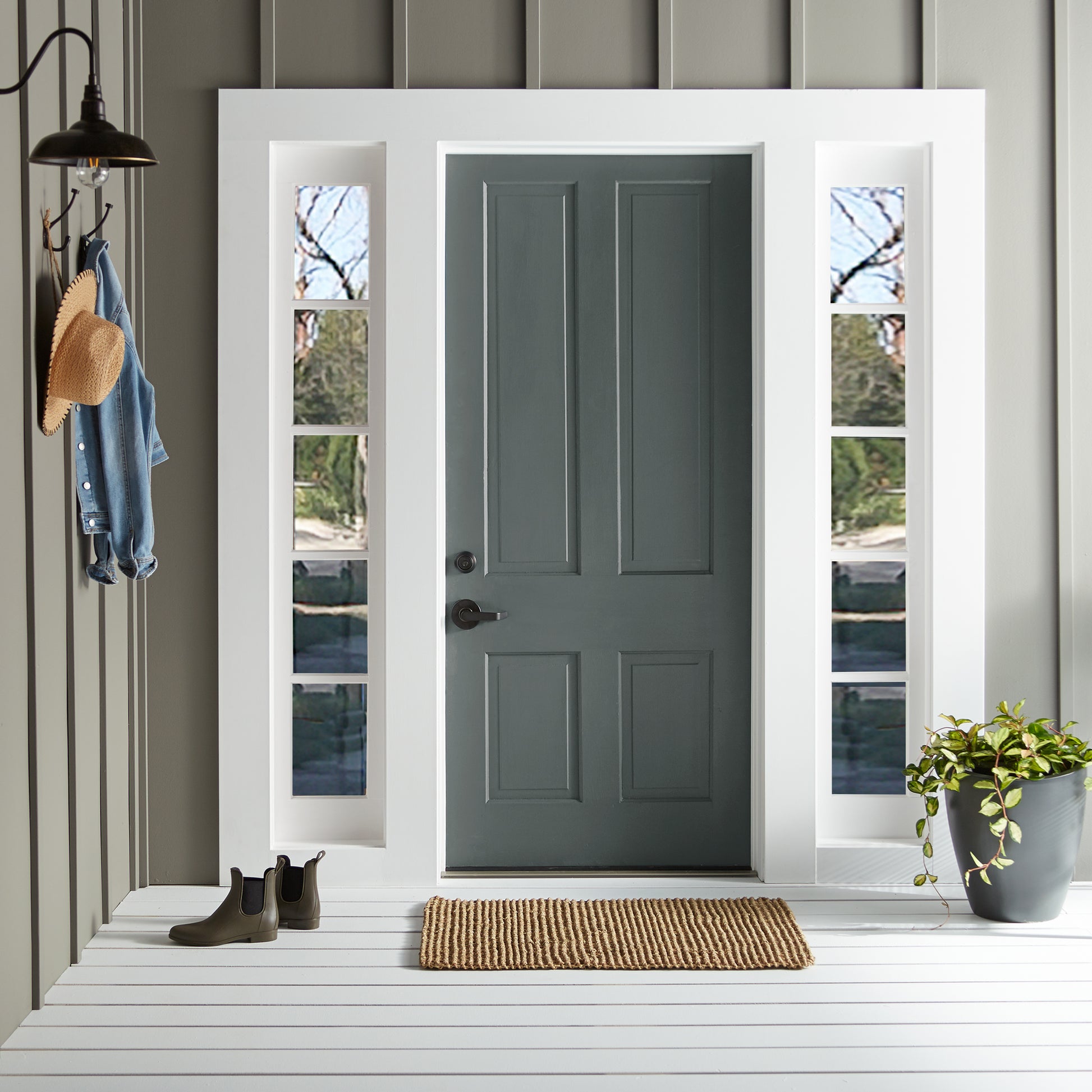 Ridge Rock paint featured on front door of home