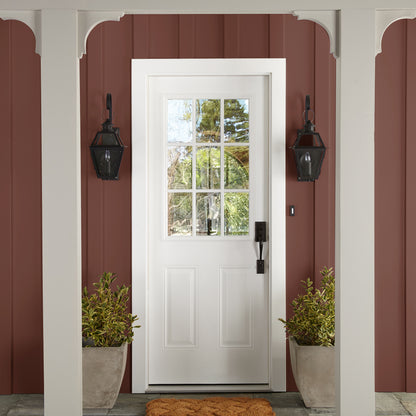 Mountain Currant shown on paneled outside walls of home