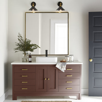 Mountain Currant paint featured on bathroom cabinetry