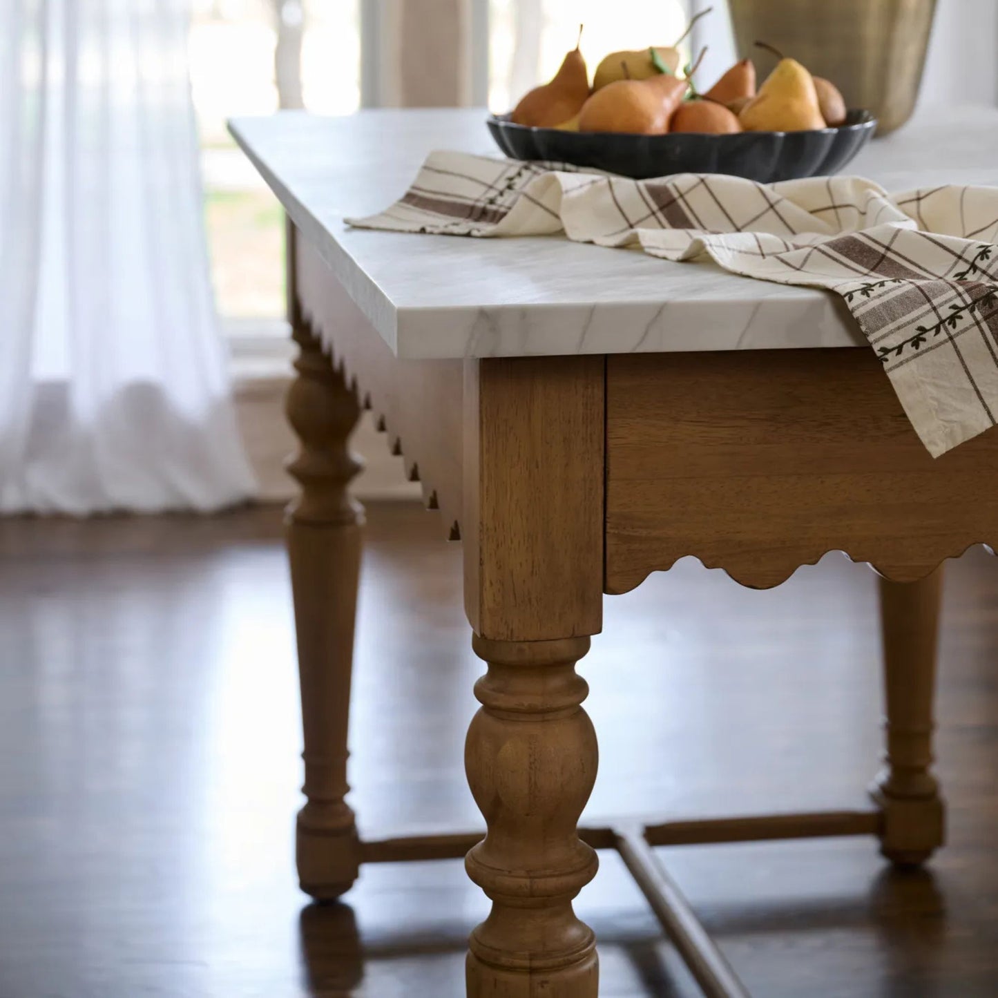 Sadie Scalloped Kitchen Island