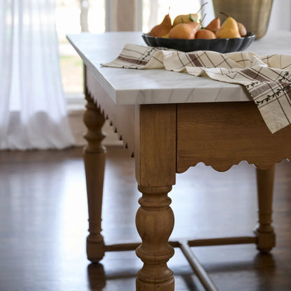 Sadie Scalloped Kitchen Island