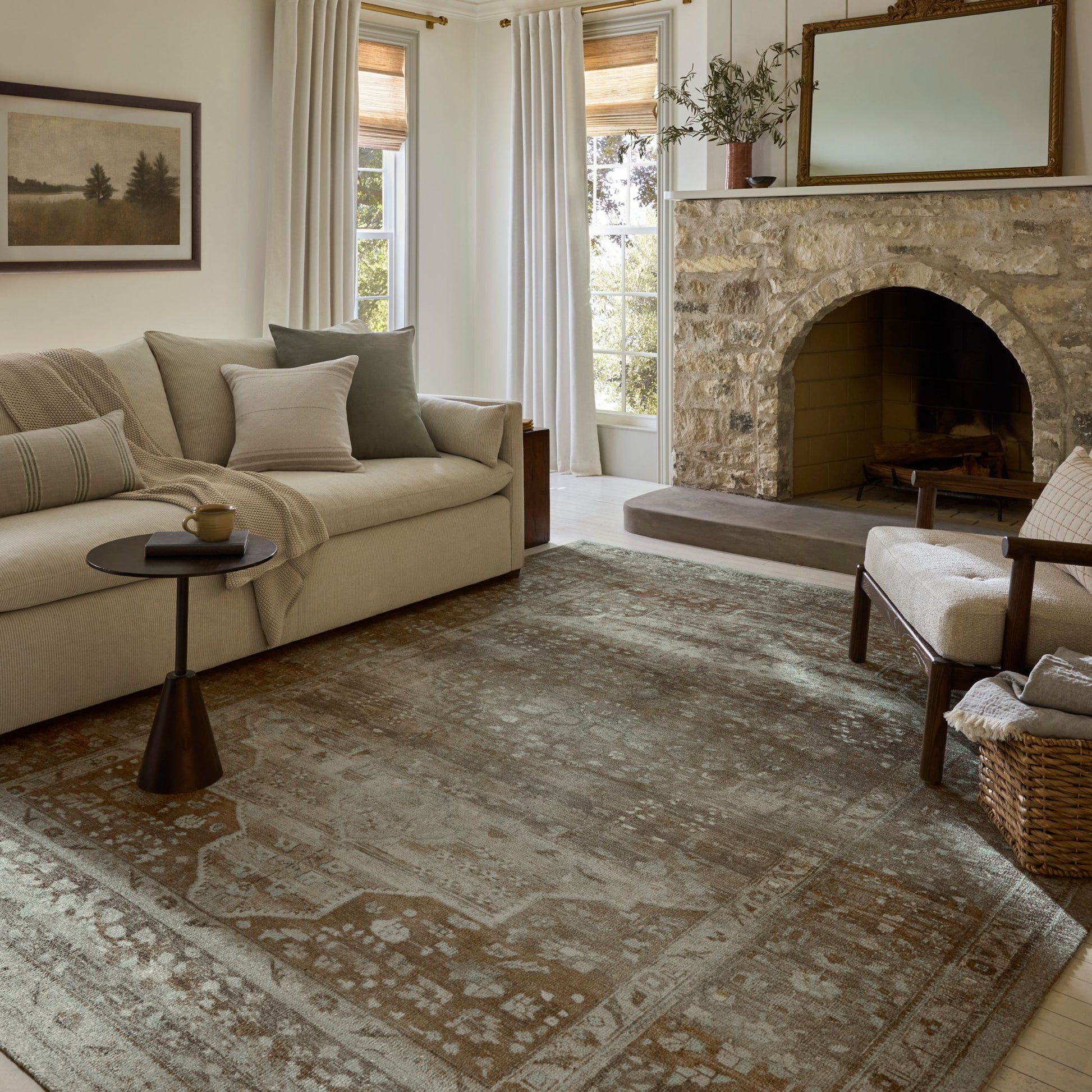 Wimberly Earth Multi Rug shown in living room