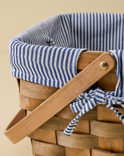 Kansas Handwoven Picnic Basket up close