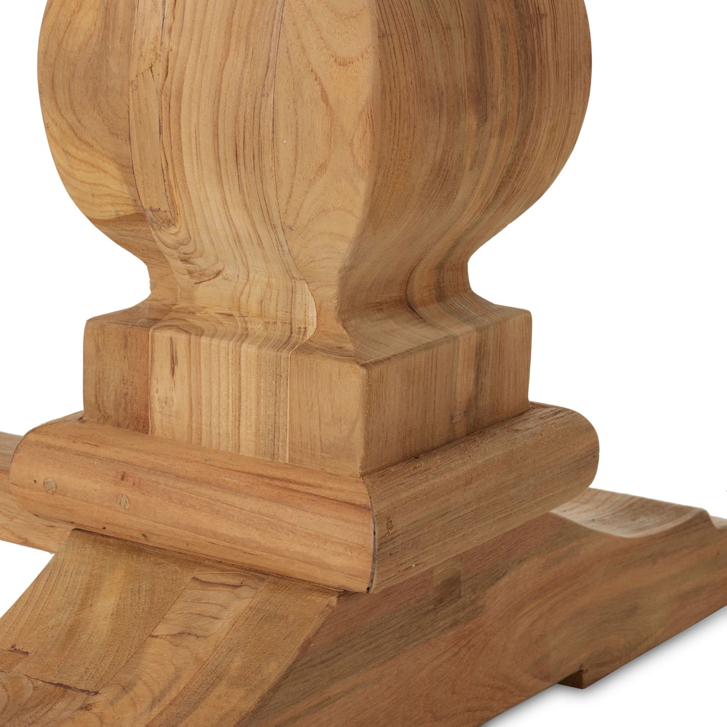 Lee Outdoor Dining Table leg up close