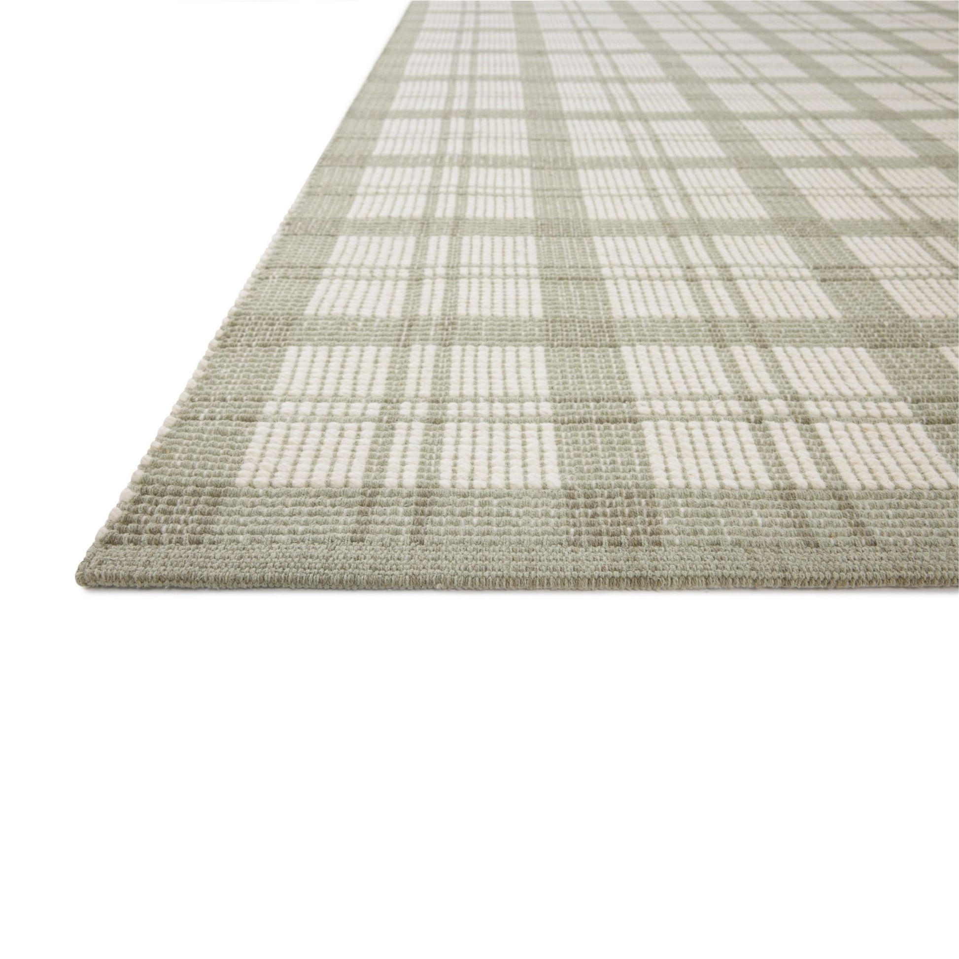 Ryder Sage Ivory  Rug corner up close