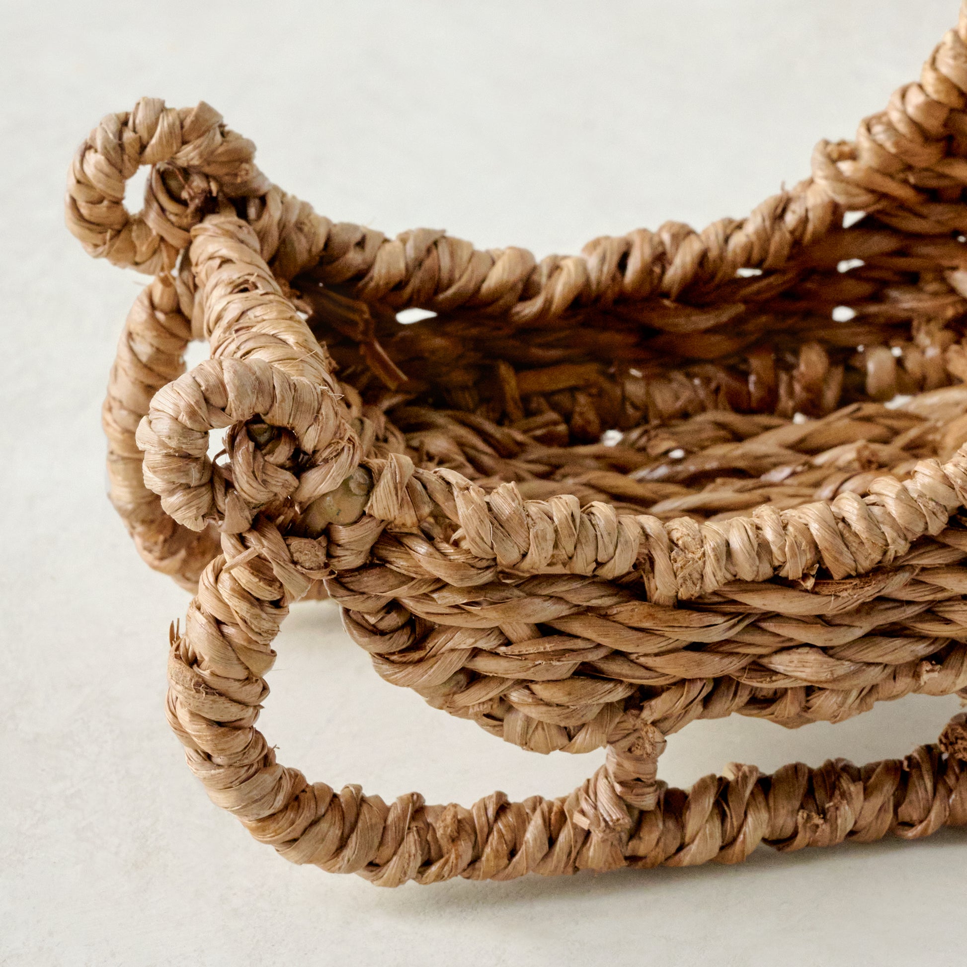 Rattan Sleigh Ornament up close