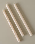 Assorted Cream Taper Candle Set