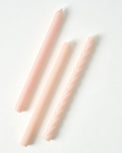 Assorted Blush Taper Candle Set