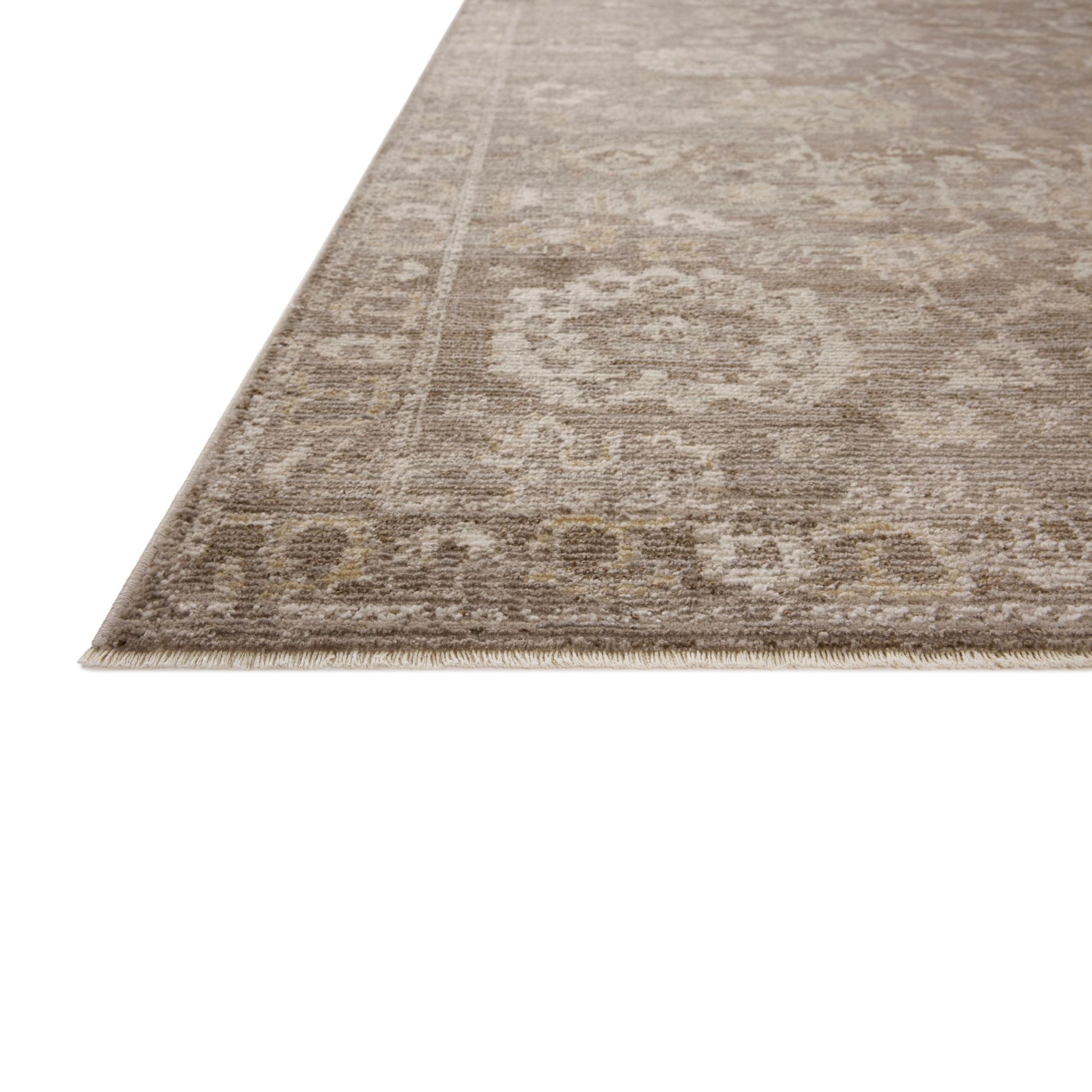 Pace Taupe Wheat Rug corner up close