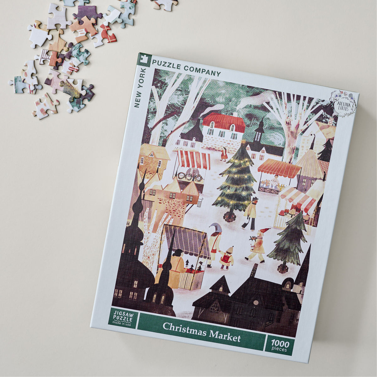 1000 piece puzzle with a Christmas motif