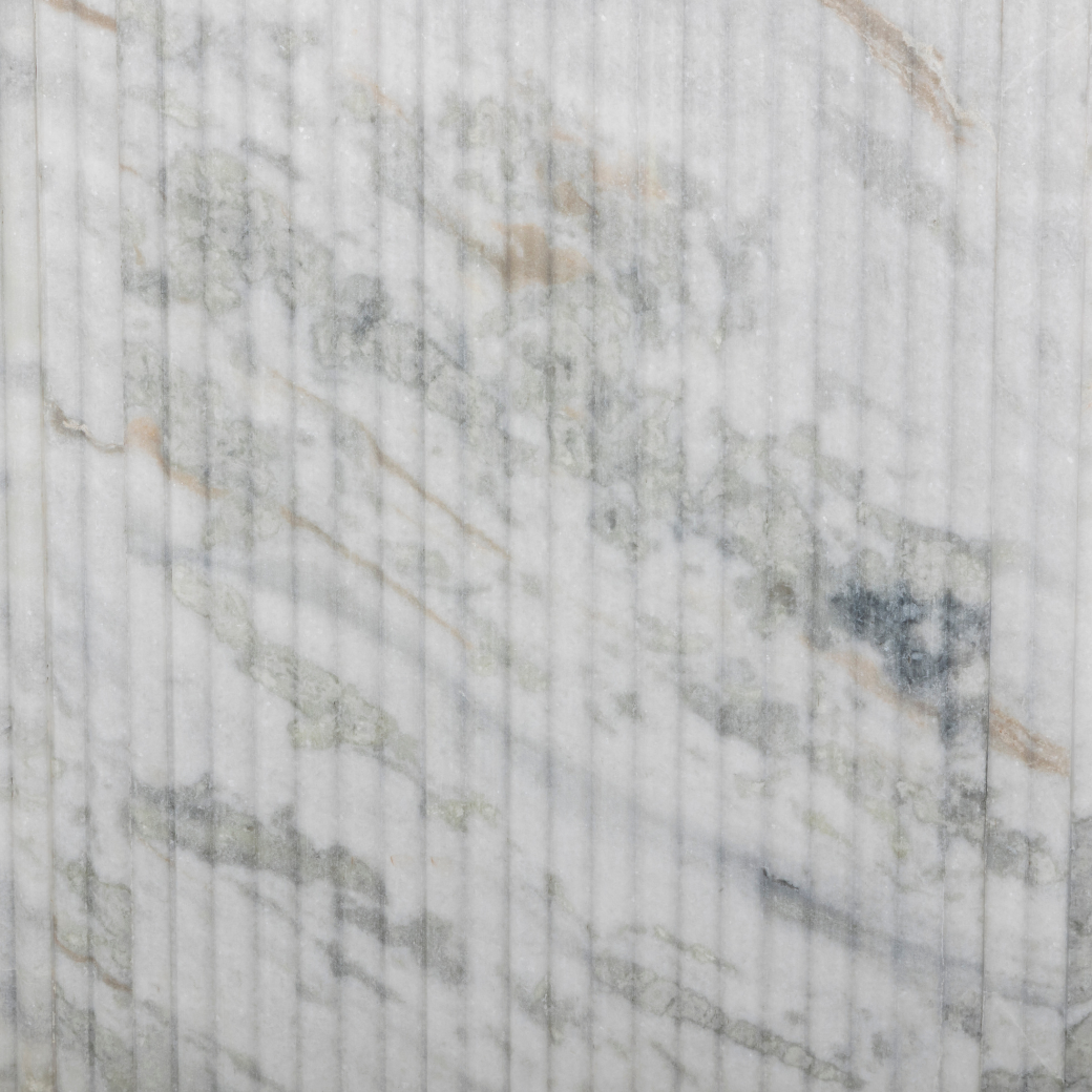 Deco Console Table ribbed marble texture