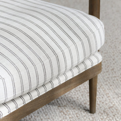 Hollis Striped Accent Chair close up of cushion