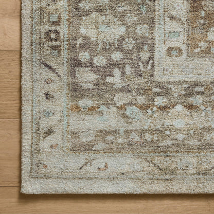Wimberly Earth Multi Rug corner shown from above