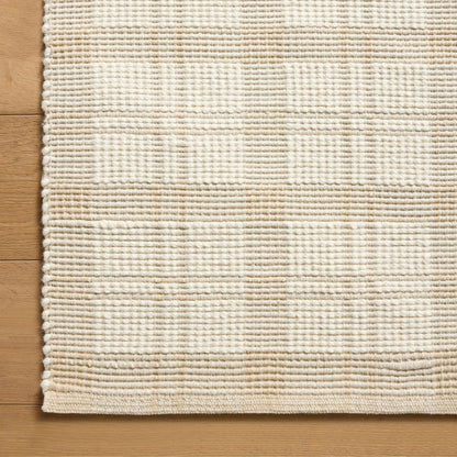 Ryder Beige Ivory Rug corner shown from above