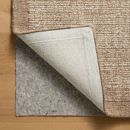 Henley Ivory Brown Rug corner shown flipped